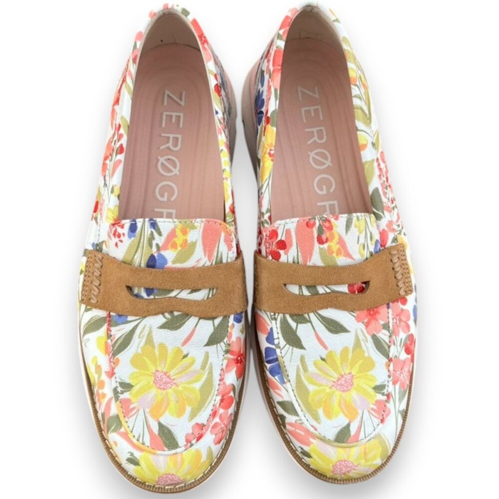 Womens Loafers Cole Haan Zerogrand Floral Print Colorful Shoes 6.5 Size 6 1/2 B
